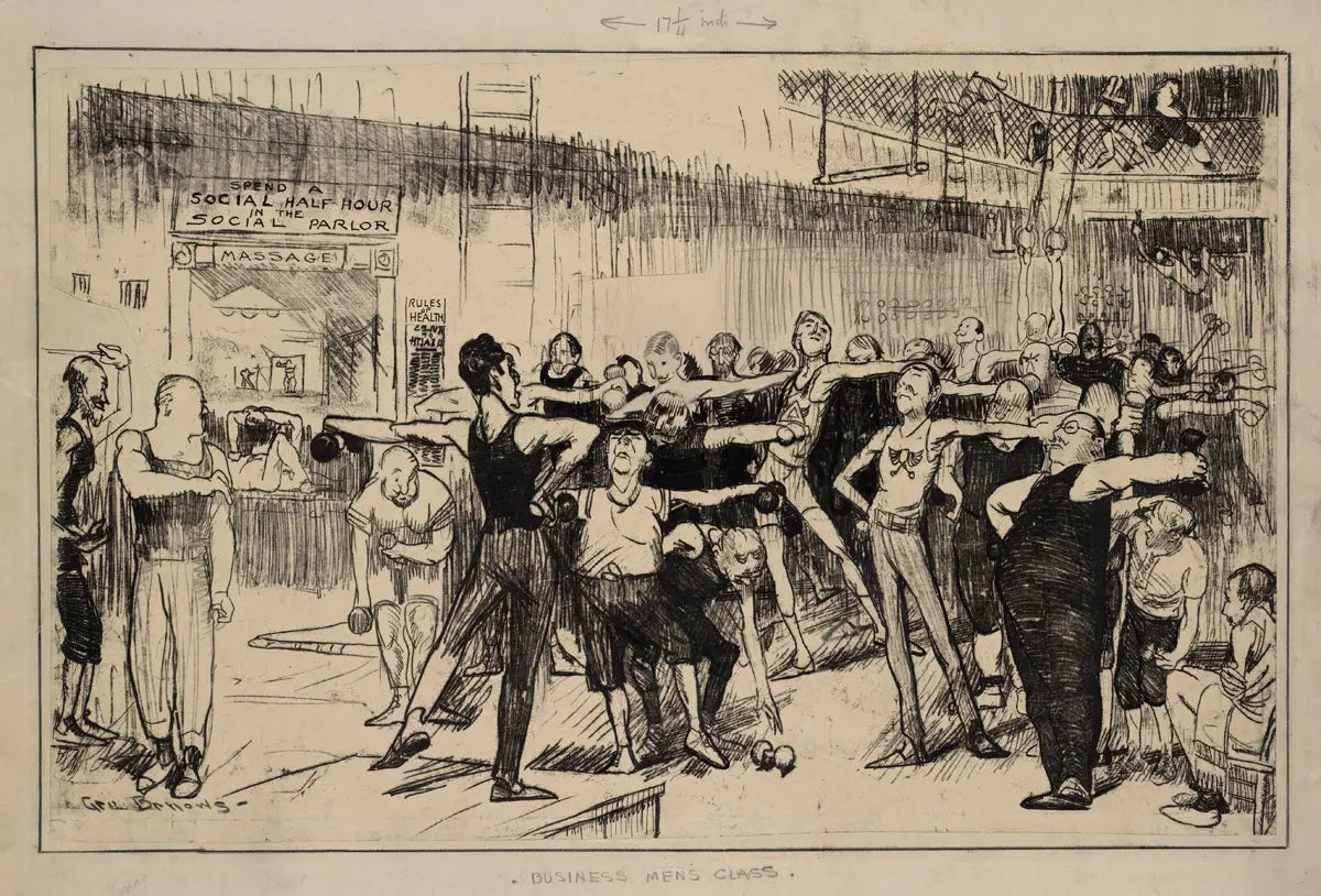 {{ product_title }} Fine Art Print | {{ product_vendor }} Jakero77 George Bellows - Business Men's Class (1913) Signed - 17" x 22" Fine Art Print Art Print  Jakero77