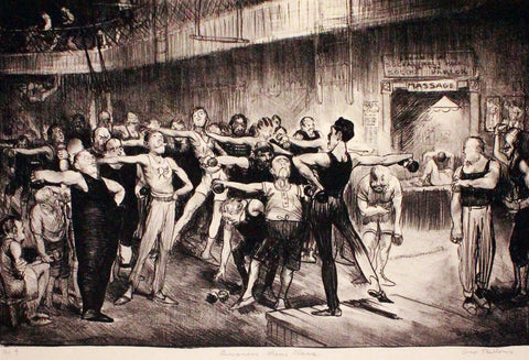 {{ product_title }} Fine Art Print | {{ product_vendor }} Jakero77 George Bellows - Business-Men's Class, YMCA (1916) Signed - 17"x22" Fine Art Print Art Print  Jakero77