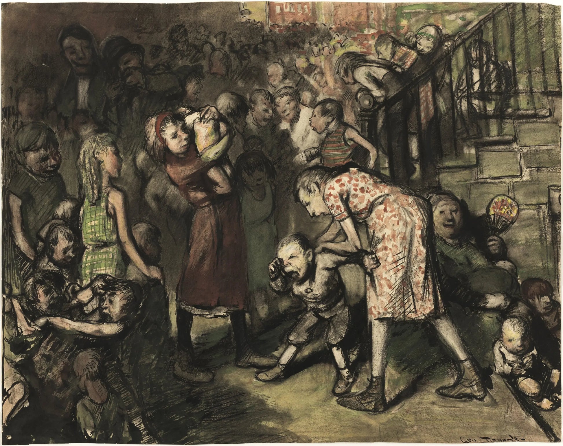 {{ product_title }} Fine Art Print | {{ product_vendor }} Jakero77 George Bellows - Cliff Dwellers (1913) Signed - 17" x 22" Fine Art Print Art Print  Jakero77