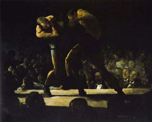 {{ product_title }} Fine Art Print | {{ product_vendor }} Jakero77 George Bellows - Club Night (1907) Boxing Fight - 17" x 22" Fine Art Print Art Print  Jakero77