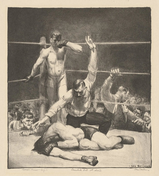 {{ product_title }} Fine Art Print | {{ product_vendor }} Jakero77 George Bellows - Counted Out, First Stone (1921) Signed - 17" x 22" Fine Art Print Art Print  Jakero77