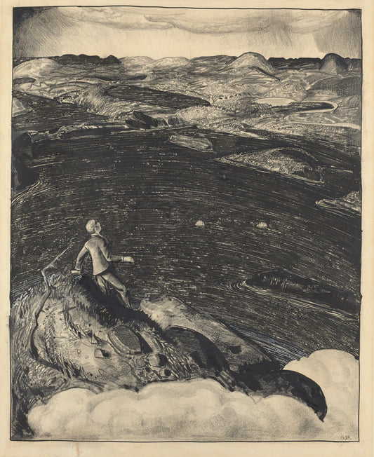 {{ product_title }} Fine Art Print | {{ product_vendor }} Jakero77 George Bellows - Dancing Town, The Top of the World (1922) Signed - 17" x 22" Print Art Print  Jakero77