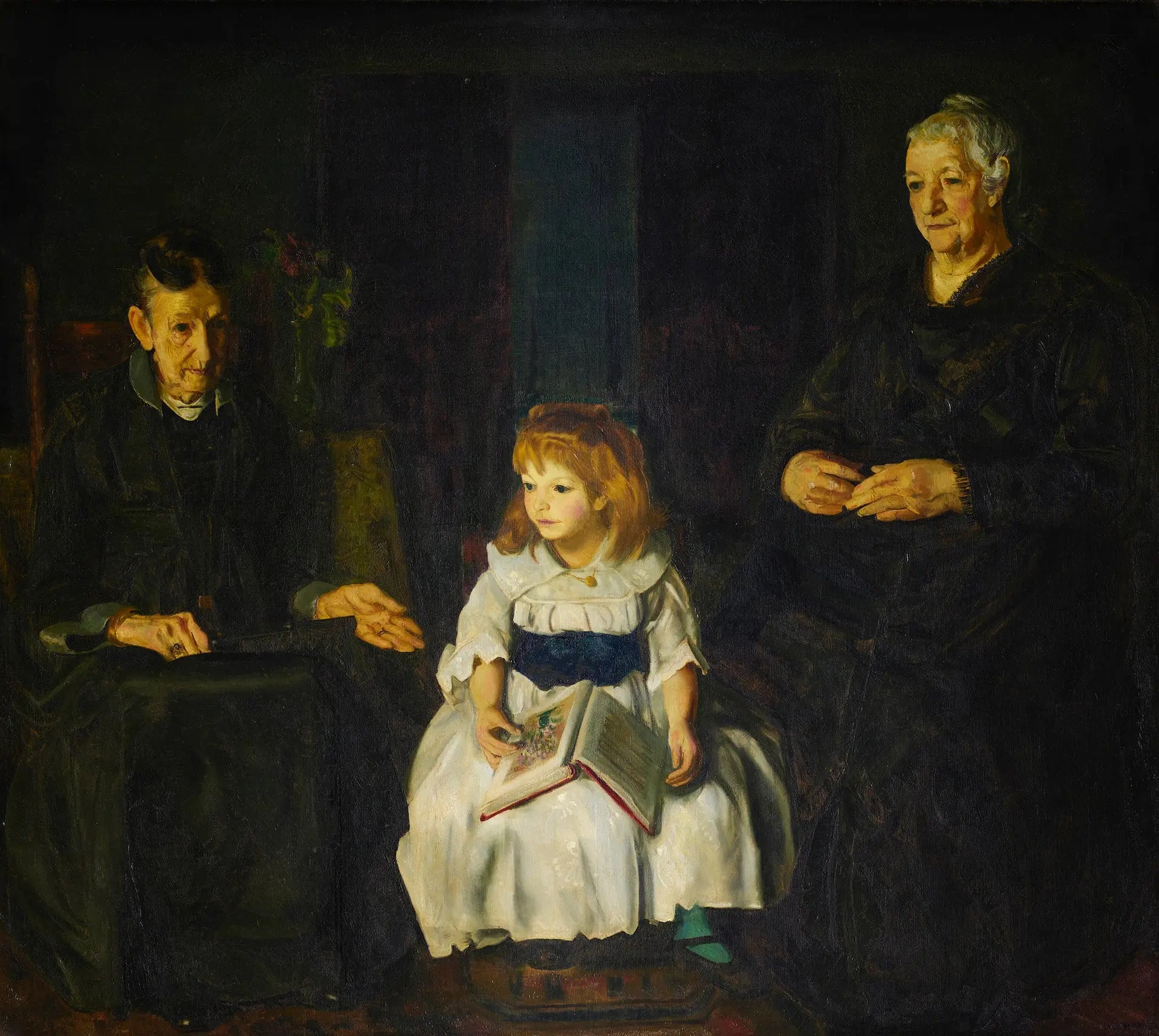 {{ product_title }} Fine Art Print | {{ product_vendor }} Jakero77 George Bellows - Elinor, Jean, and Anna (1920) - 17" x 22" Fine Art Print Art Print  Jakero77
