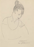 {{ product_title }} Fine Art Print | {{ product_vendor }} Jakero77 George Bellows - Elsie Speicher Sketch Portrait (1920) Signed - 17" x 22" Print Art Print  Jakero77