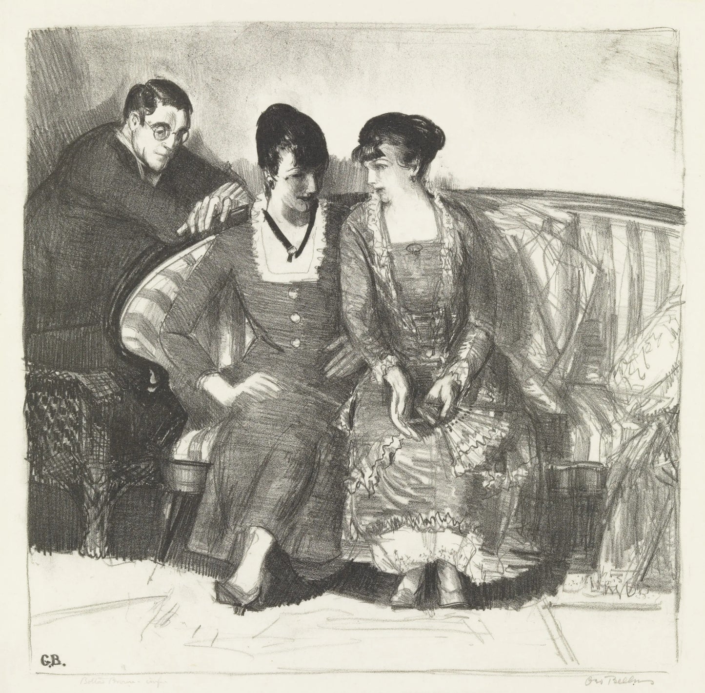 {{ product_title }} Fine Art Print | {{ product_vendor }} Jakero77 George Bellows - Emma, Elsie, and Gene (1921) Signed - 17" x 22" Fine Art Print Art Print  Jakero77