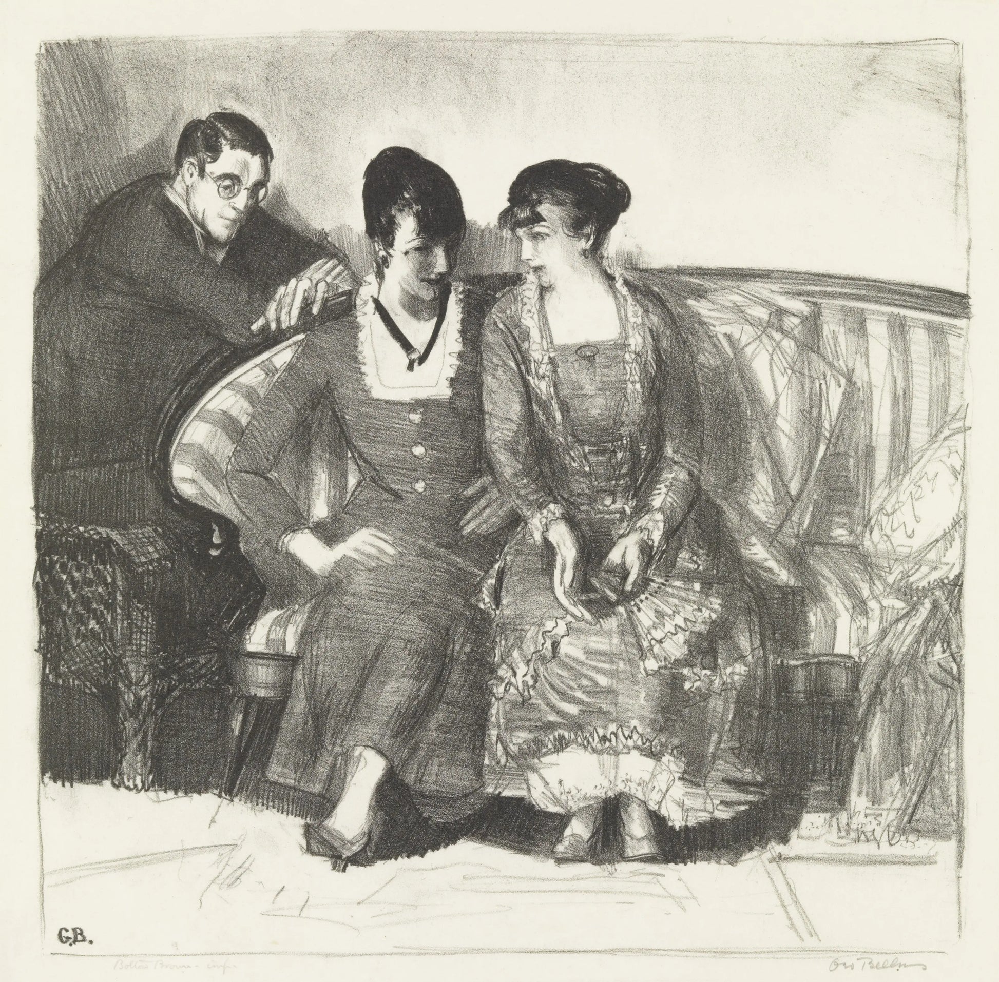 {{ product_title }} Fine Art Print | {{ product_vendor }} Jakero77 George Bellows - Emma, Elsie, and Gene (1921) Signed - 17" x 22" Fine Art Print Art Print  Jakero77