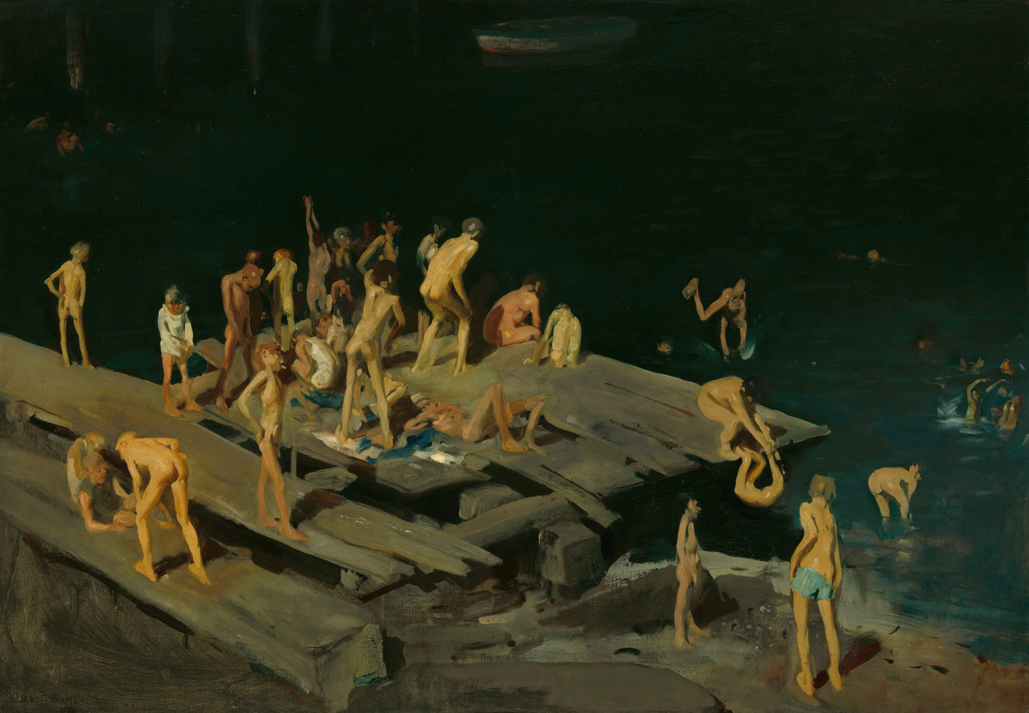 {{ product_title }} Fine Art Print | {{ product_vendor }} Jakero77 George Bellows - Forty-Two Kids, Nude Swimming (1907) Signed - 17" x 22" Art Print Art Print  Jakero77