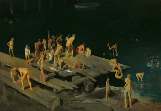 {{ product_title }} Fine Art Print | {{ product_vendor }} Jakero77 George Bellows - Forty-Two Kids, Nude Swimming (1907) Signed - 17" x 22" Art Print Art Print  Jakero77