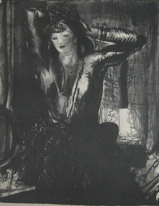 {{ product_title }} Fine Art Print | {{ product_vendor }} Jakero77 George Bellows - Girl Fixing her Hair (1923-24) Sketch - 17" x 22" Fine Art Print Art Print  Jakero77