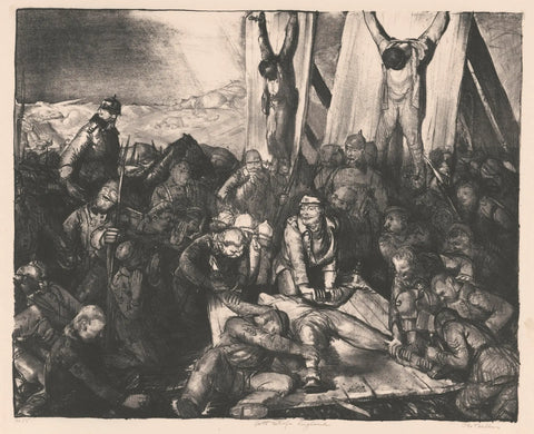 {{ product_title }} Fine Art Print | {{ product_vendor }} Jakero77 George Bellows - Gott Strafe England War (1918) Signed - 17" x 22" Fine Art Print Art Print  Jakero77