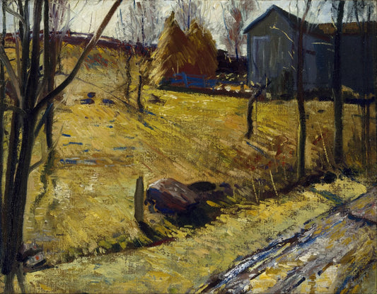 {{ product_title }} Fine Art Print | {{ product_vendor }} Jakero77 George Bellows - Haystacks and Barn (1909) - 17" x 22" Fine Art Print Art Print  Jakero77