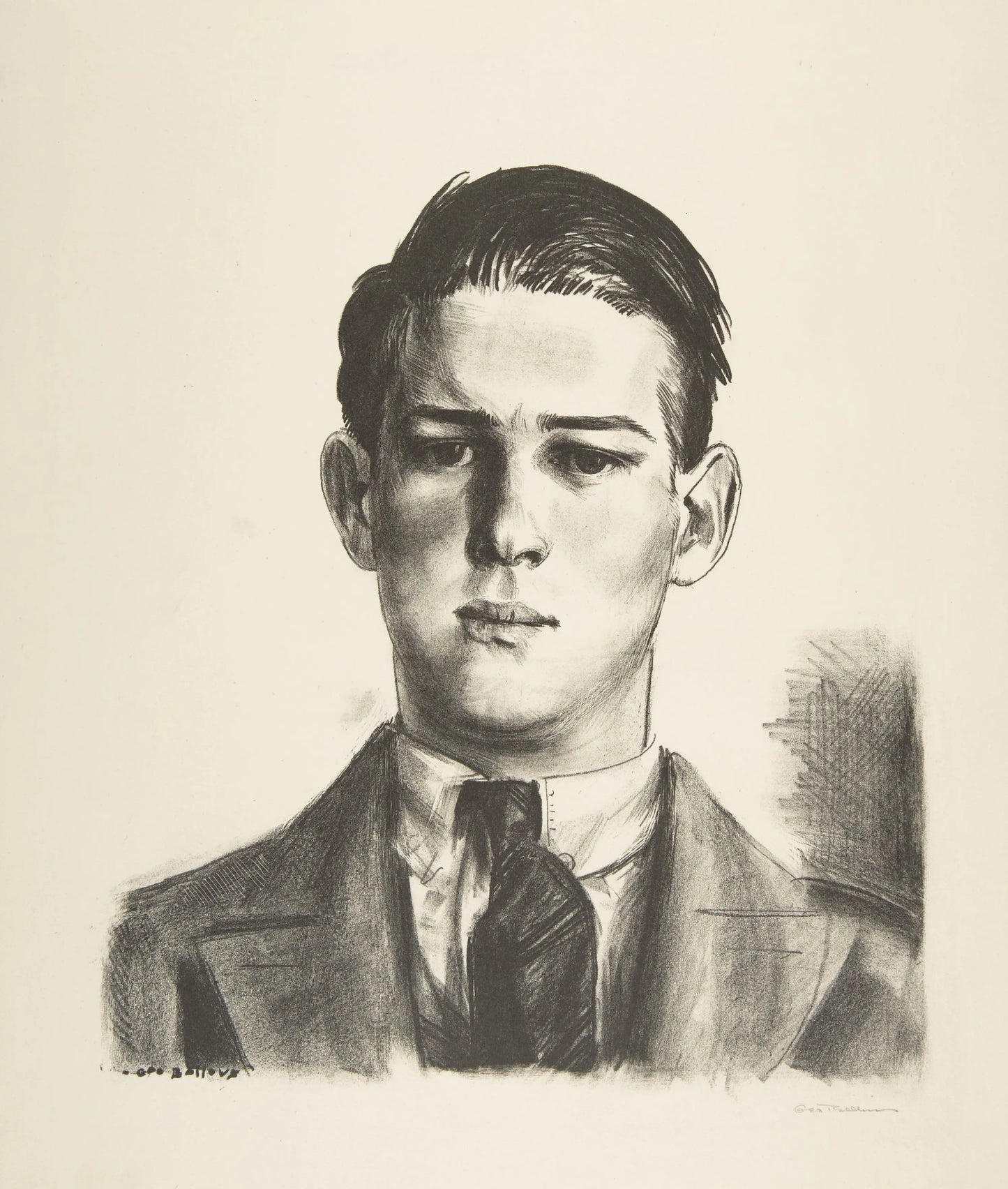 {{ product_title }} Fine Art Print | {{ product_vendor }} Jakero77 George Bellows - Head of Gregory (1924) Signed - 17" x 22" Fine Art Print Art Print  Jakero77