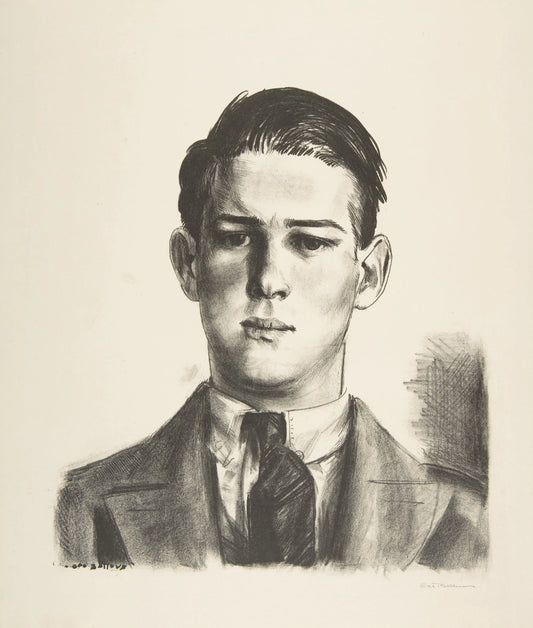 {{ product_title }} Fine Art Print | {{ product_vendor }} Jakero77 George Bellows - Head of Gregory (1924) Signed - 17" x 22" Fine Art Print Art Print  Jakero77