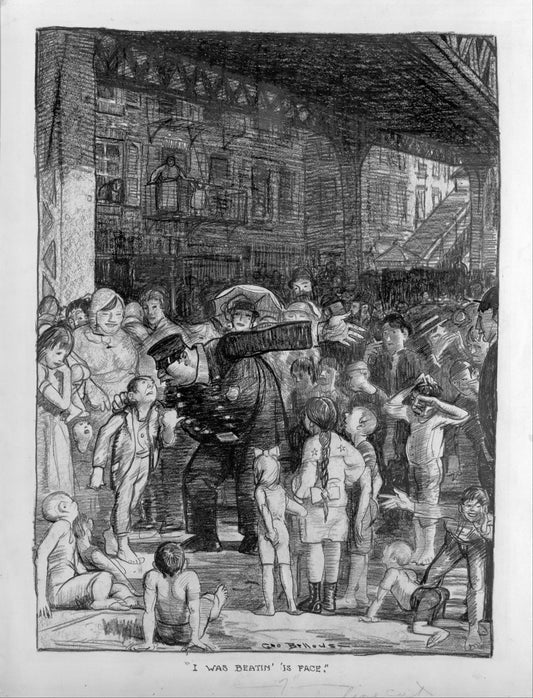 {{ product_title }} Fine Art Print | {{ product_vendor }} Jakero77 George Bellows - I Was Beatin' 'is Face (1914) Signed - 17" x 22" Fine Art Print Art Print  Jakero77