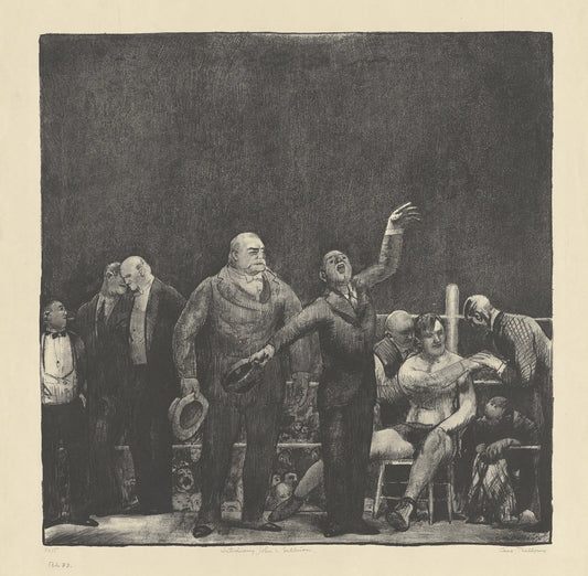 {{ product_title }} Fine Art Print | {{ product_vendor }} Jakero77 George Bellows - Introducing John L. Sullivan Boxing Match (1916) Signed - 17"x22" Fine Art Print Art Print  Jakero77