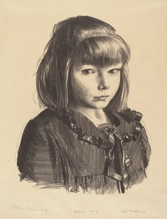 {{ product_title }} Fine Art Print | {{ product_vendor }} Jakero77 George Bellows - Jean (1923) Portrait Signed - 17" x 22" Fine Art Print Art Print  Jakero77