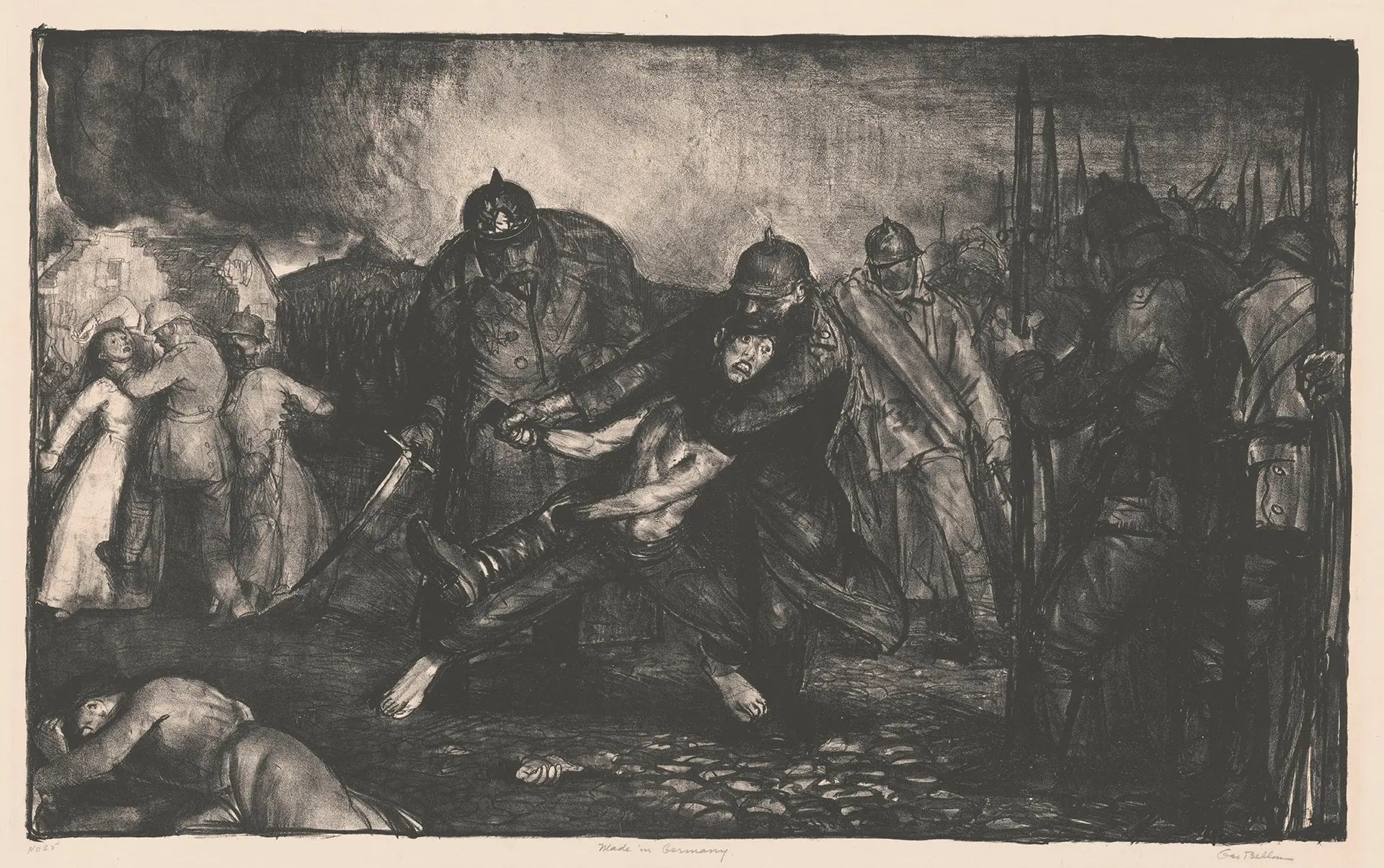 {{ product_title }} Fine Art Print | {{ product_vendor }} Jakero77 George Bellows - Made in Germany (1918) WW1 Signed - 17" x 22" Fine Art Print Art Print  Jakero77