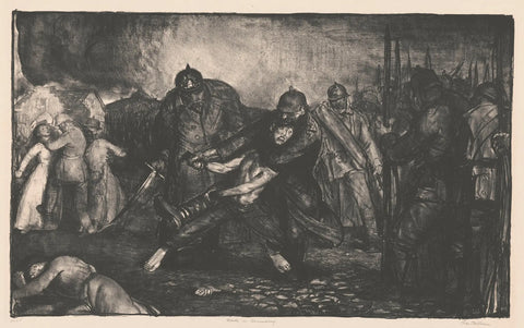 {{ product_title }} Fine Art Print | {{ product_vendor }} Jakero77 George Bellows - Made in Germany (1918) WW1 Signed - 17" x 22" Fine Art Print Art Print  Jakero77