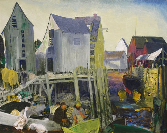 {{ product_title }} Fine Art Print | {{ product_vendor }} Jakero77 George Bellows - Matinicus Maine Docks (1916) Signed - 17" x 22" Fine Art Print Art Print  Jakero77