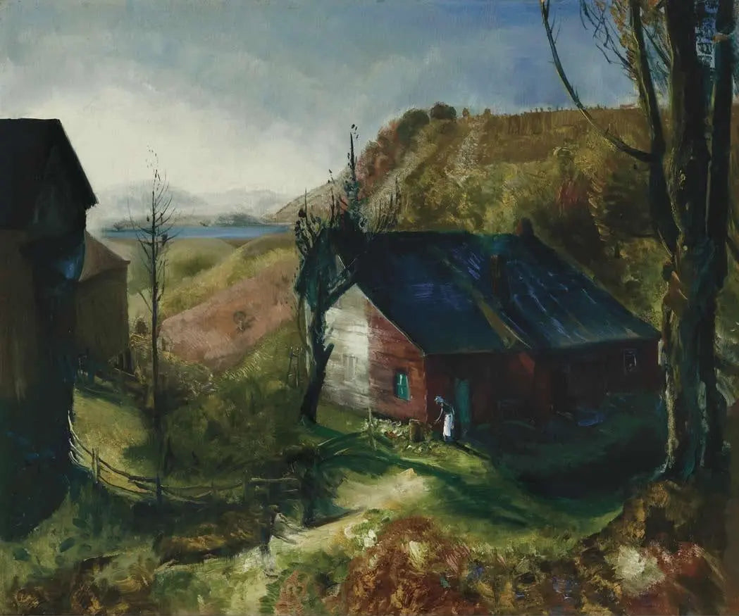 {{ product_title }} Fine Art Print | {{ product_vendor }} Jakero77 George Bellows - Mountain Farm House (1922) - 17" x 22" Fine Art Print Art Print  Jakero77
