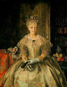 {{ product_title }} Fine Art Print | {{ product_vendor }} Jakero77 George Bellows - Mrs. T. in Cream Silk No. 1 (1919) - 17" x 22" Fine Art Print Art Print  Jakero77