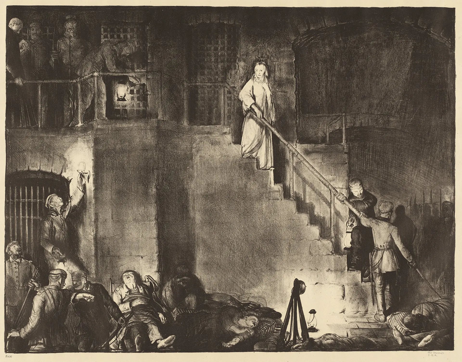{{ product_title }} Fine Art Print | {{ product_vendor }} Jakero77 George Bellows - Murder of Edith Cavell (1918) Signed - 17" x 22" Fine Art Print Art Print  Jakero77
