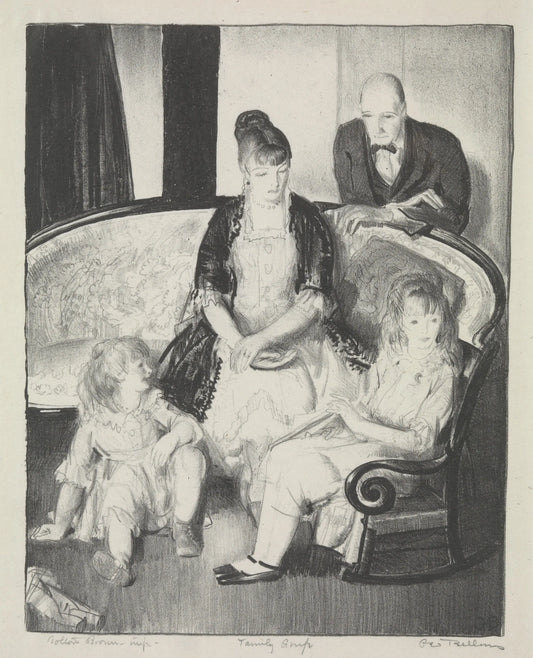 {{ product_title }} Fine Art Print | {{ product_vendor }} Jakero77 George Bellows - My Family, Second Stone (1921) Signed - 17" x 22" Fine Art Print Art Print  Jakero77