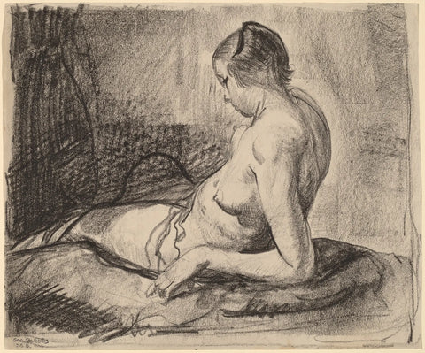 {{ product_title }} Fine Art Print | {{ product_vendor }} Jakero77 George Bellows - Nude Girl Reclining (1919) Signed - 17" x 22" Fine Art Print Art Print  Jakero77