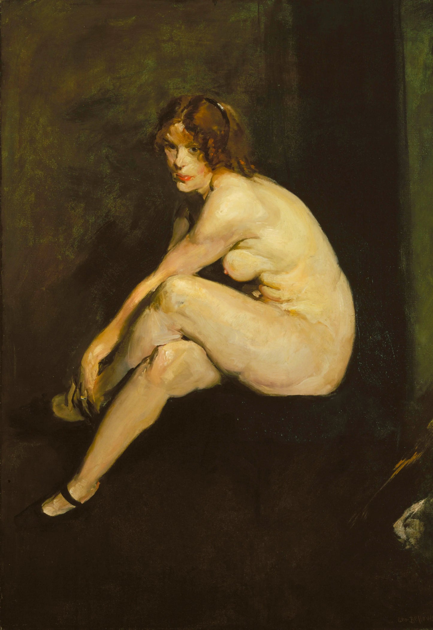 {{ product_title }} Fine Art Print | {{ product_vendor }} Jakero77 George Bellows - Nude Girl, Miss Leslie Hall (1909) Signed - 17" x 22" Art Print Art Print  Jakero77