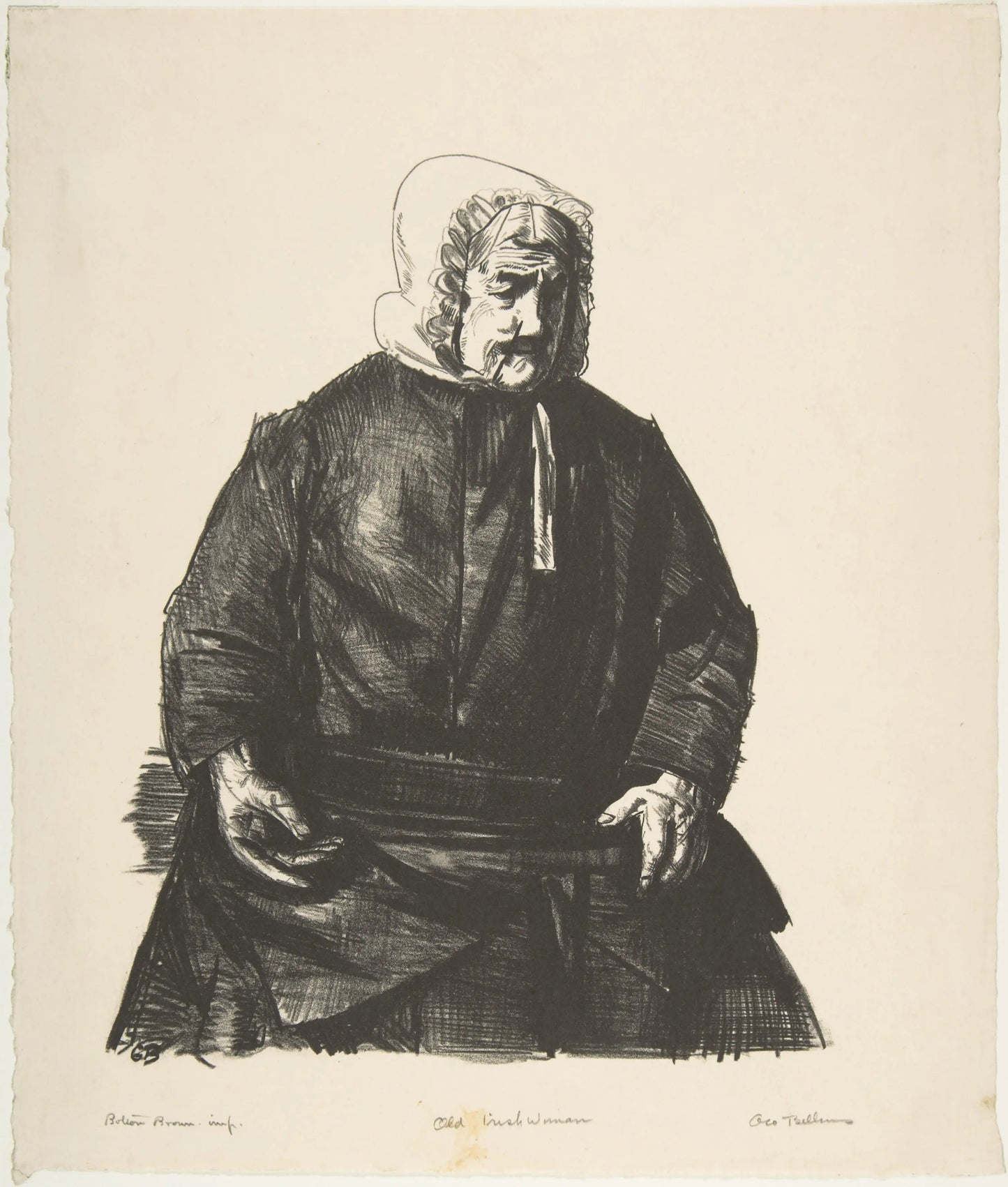 {{ product_title }} Fine Art Print | {{ product_vendor }} Jakero77 George Bellows - Old Irish Woman (1923) Signed - 17" x 22" Fine Art Print Art Print  Jakero77