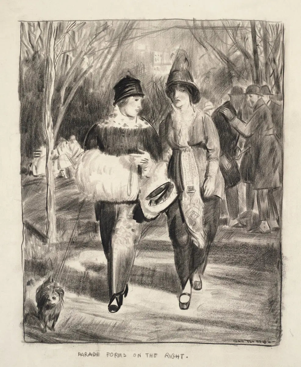 {{ product_title }} Fine Art Print | {{ product_vendor }} Jakero77 George Bellows - Parade Forms on the Right (1921) Signed - 17" x 22" Art Print Art Print  Jakero77