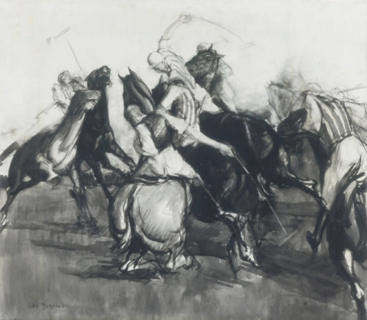 {{ product_title }} Fine Art Print | {{ product_vendor }} Jakero77 George Bellows - Polo Match (1910) Signed - 17" x 22" Fine Art Print Art Print  Jakero77