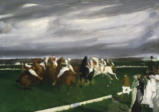 {{ product_title }} Fine Art Print | {{ product_vendor }} Jakero77 George Bellows - Polo at Lakewood (1910) Horses Signed - 17" x 22" Fine Art Print Art Print  Jakero77