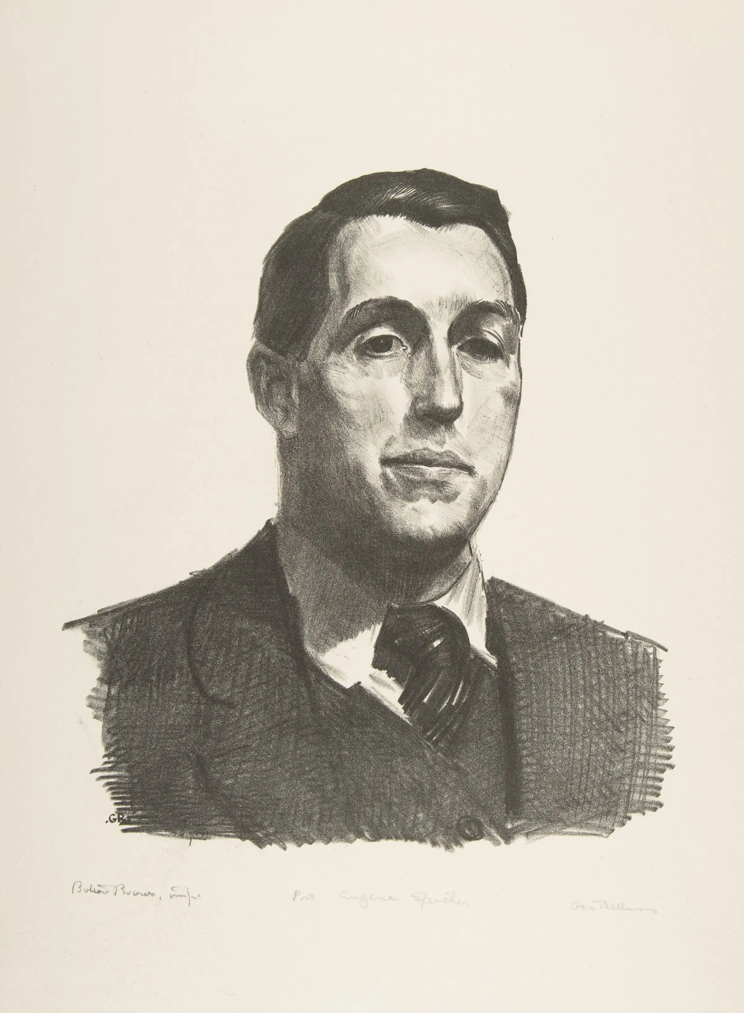 {{ product_title }} Fine Art Print | {{ product_vendor }} Jakero77 George Bellows - Portrait of Eugene Speicher (1921) Signed - 17" x 22" Art Print Art Print  Jakero77