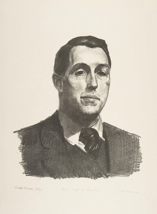{{ product_title }} Fine Art Print | {{ product_vendor }} Jakero77 George Bellows - Portrait of Eugene Speicher (1921) Signed - 17" x 22" Art Print Art Print  Jakero77