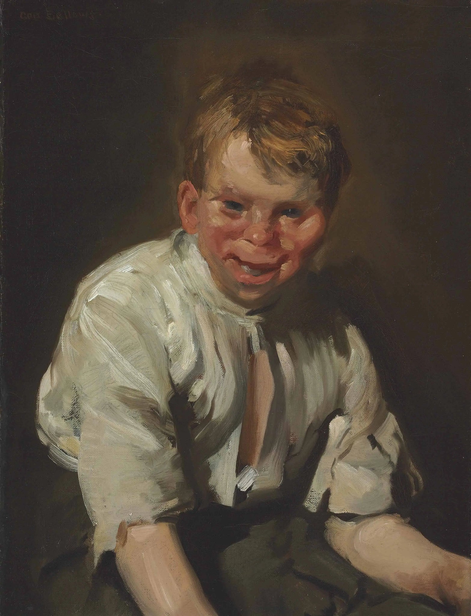 {{ product_title }} Fine Art Print | {{ product_vendor }} Jakero77 George Bellows - Portrait of a Laughing Boy (1907) Signed - 17"x22" Fine Art Print Art Print  Jakero77