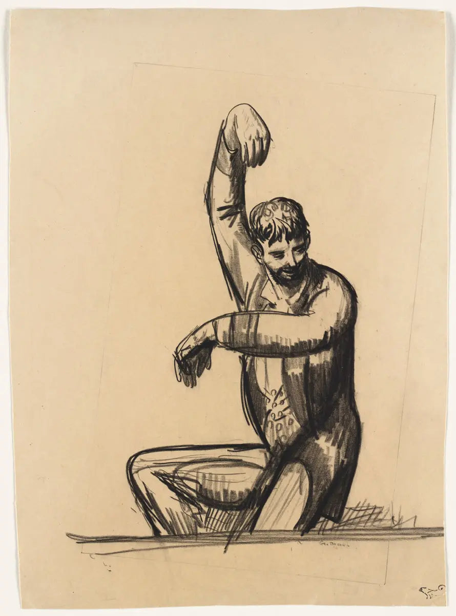 {{ product_title }} Fine Art Print | {{ product_vendor }} Jakero77 George Bellows - Punchinello (1922) Sketch Signed - 17" x 22" Fine Art Print Art Print  Jakero77