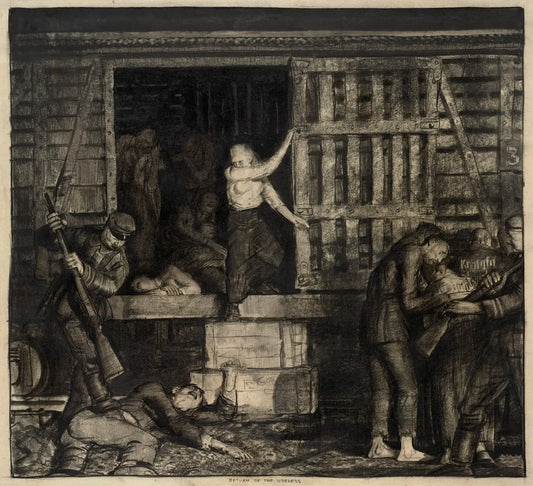 {{ product_title }} Fine Art Print | {{ product_vendor }} Jakero77 George Bellows - Return of the Useless (1918) Signed - 17" x 22" Fine Art Print Art Print  Jakero77