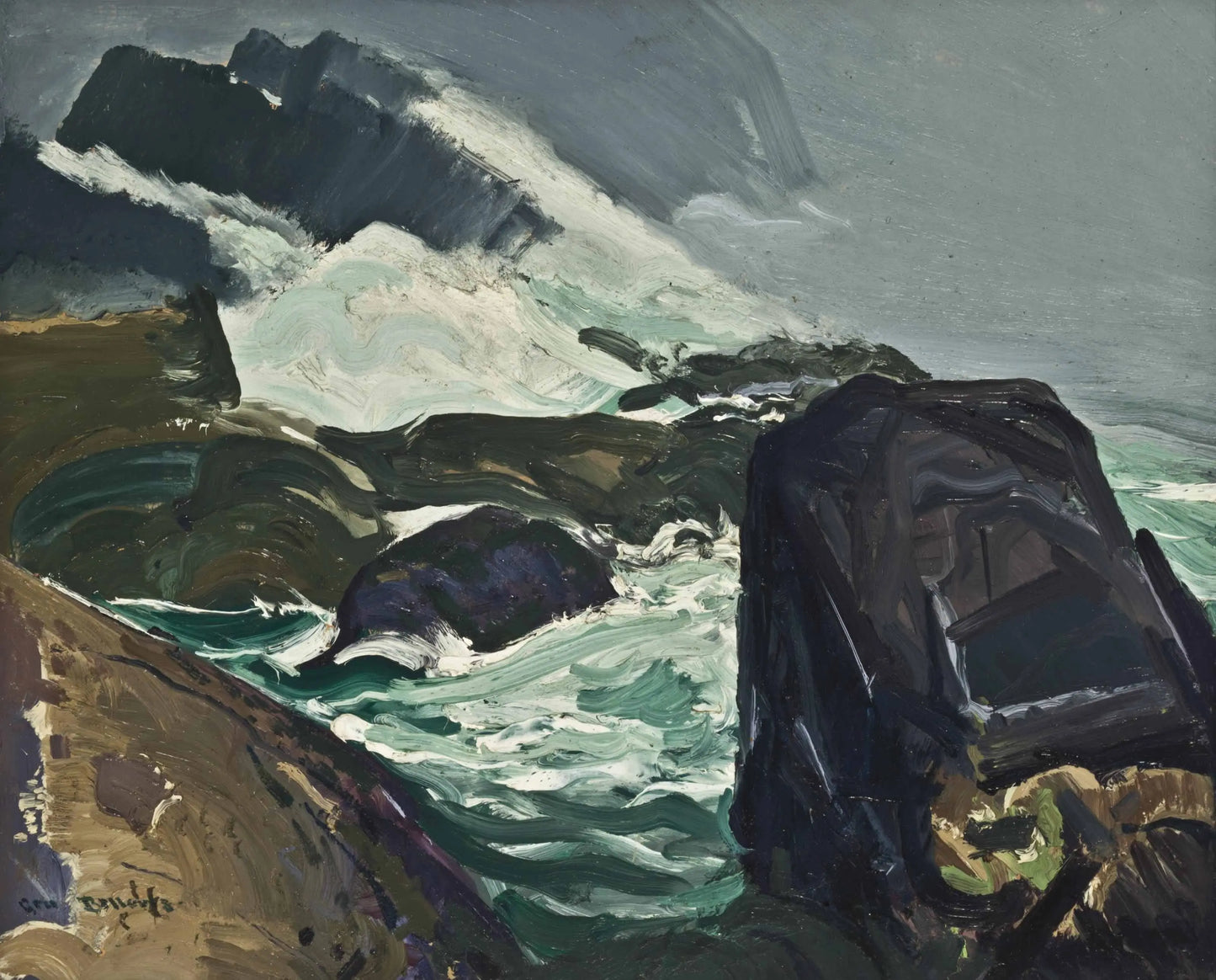 {{ product_title }} Fine Art Print | {{ product_vendor }} Jakero77 George Bellows - Rock Bound (1913) Signed - 17" x 22" Fine Art Print Art Print  Jakero77