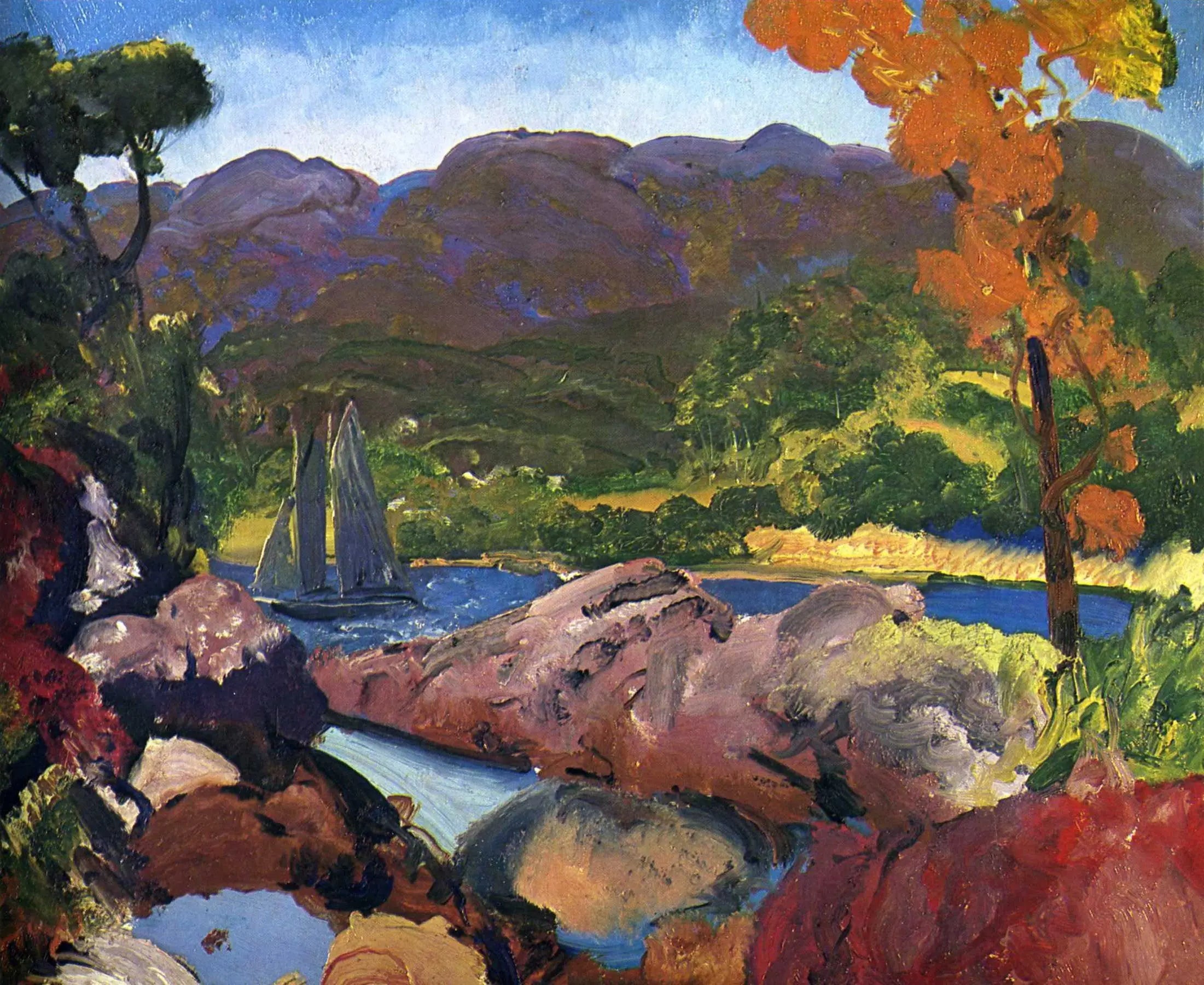 {{ product_title }} Fine Art Print | {{ product_vendor }} Jakero77 George Bellows - Romance of Autumn (1916) - 17" x 22" Fine Art Print Art Print  Jakero77