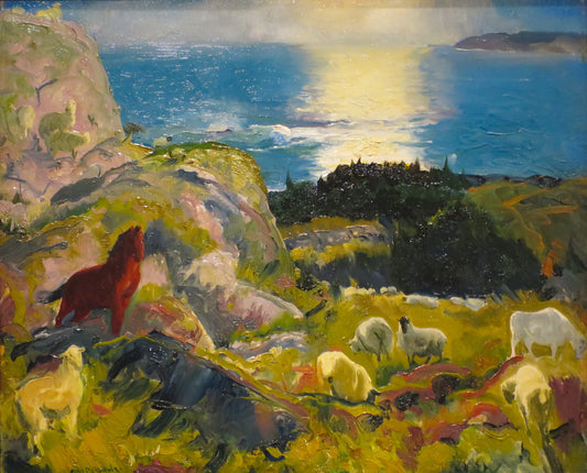 {{ product_title }} Fine Art Print | {{ product_vendor }} Jakero77 George Bellows - Romance of Criehaven (1916) Signed - 17" x 22" Fine Art Print Art Print  Jakero77