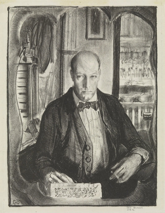 {{ product_title }} Fine Art Print | {{ product_vendor }} Jakero77 George Bellows - Self-Portrait Tuxedo (1921) Signed - 17" x 22" Fine Art Print Art Print  Jakero77