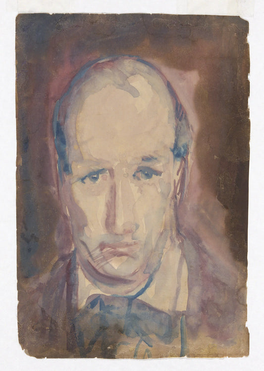 {{ product_title }} Fine Art Print | {{ product_vendor }} Jakero77 George Bellows - Self Portrait (1921) Watercolor - 17" x 22" Fine Art Print Art Print  Jakero77