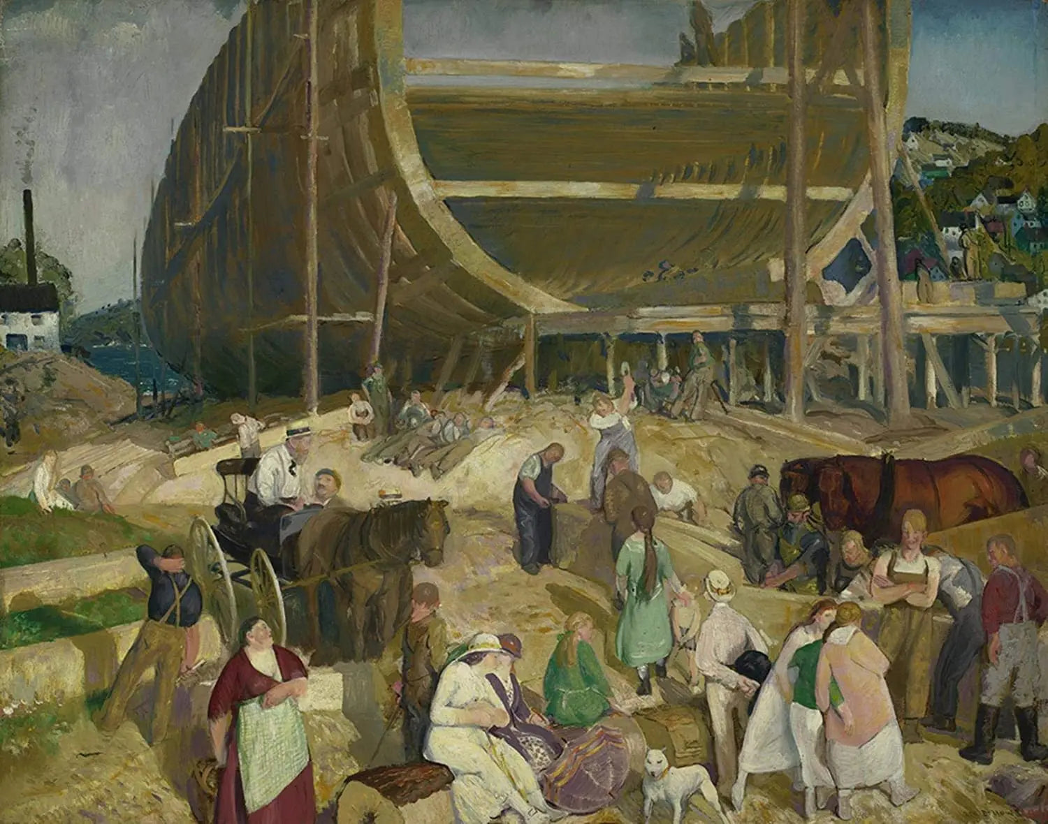 {{ product_title }} Fine Art Print | {{ product_vendor }} Jakero77 George Bellows - Shipyard Society (1916) - 17" x 22" Fine Art Print Art Print  Jakero77