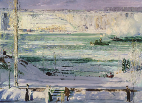 {{ product_title }} Fine Art Print | {{ product_vendor }} Jakero77 George Bellows - Snow-Capped River (1911) Signed - 17" x 22" Fine Art Print Art Print  Jakero77