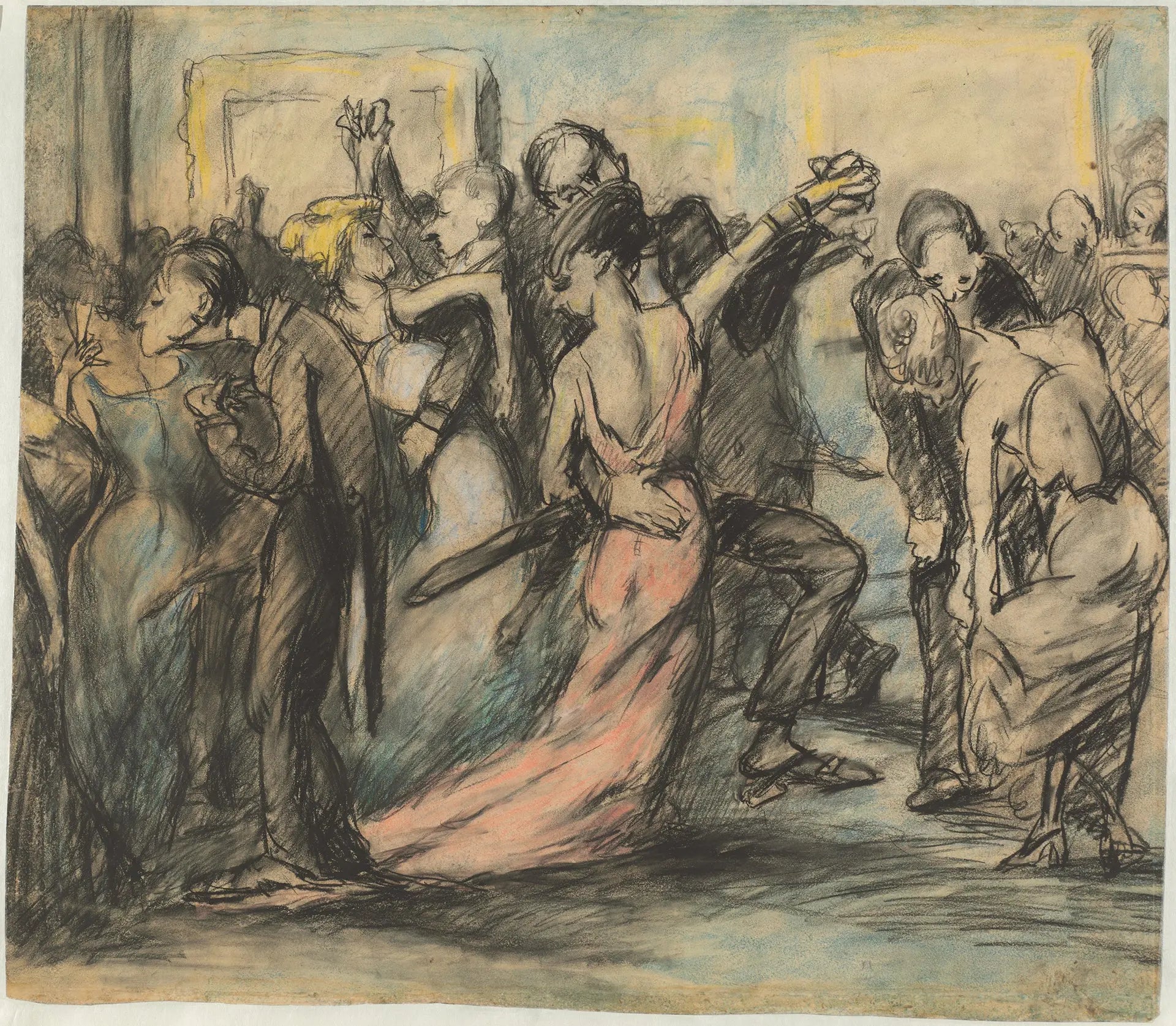 {{ product_title }} Fine Art Print | {{ product_vendor }} Jakero77 George Bellows - Society Ball, (circa 1907) Cocktail Dress - 17" x 22" Art Print Art Print  Jakero77