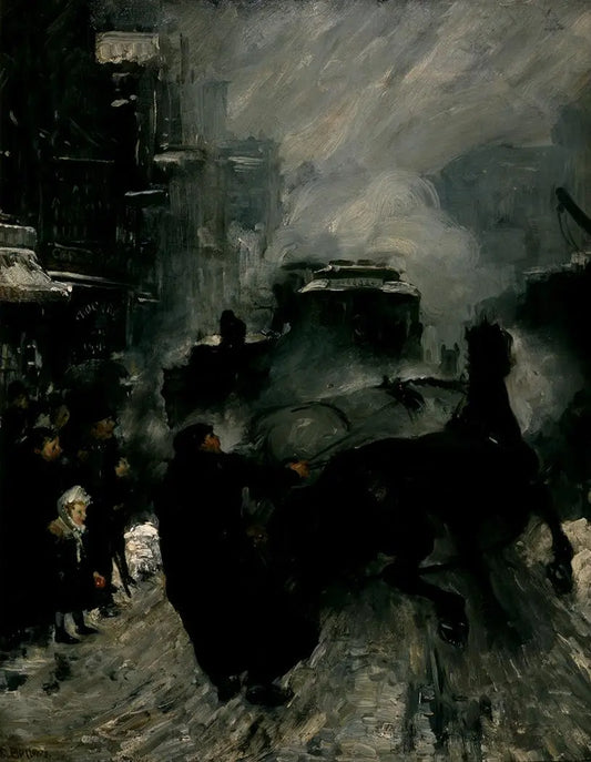 {{ product_title }} Fine Art Print | {{ product_vendor }} Jakero77 George Bellows - Steaming Streets (1908) Signed - 17" x 22" Fine Art Print Art Print  Jakero77