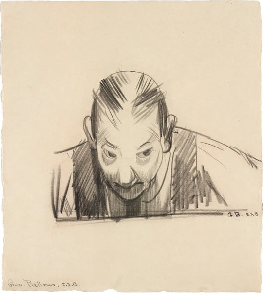 {{ product_title }} Fine Art Print | {{ product_vendor }} Jakero77 George Bellows - Study for Indoor Athlete No. 1 (1917-21) Signed - 17"x22" Print Art Print  Jakero77