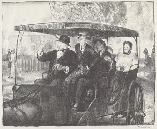 {{ product_title }} Fine Art Print | {{ product_vendor }} Jakero77 George Bellows - Sunday 1897 Horse Drawn Stagecoach (1921) Signed - 17" x 22" Print Art Print  Jakero77