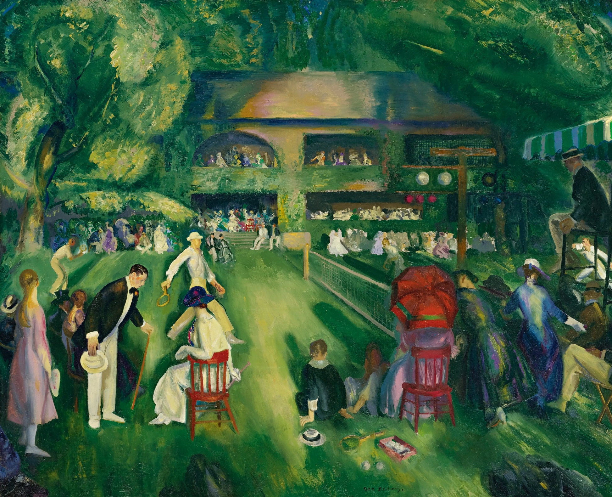 {{ product_title }} Fine Art Print | {{ product_vendor }} Jakero77 George Bellows - Tennis at Newport (1920) Signed - 17" x 22" Fine Art Print Art Print  Jakero77